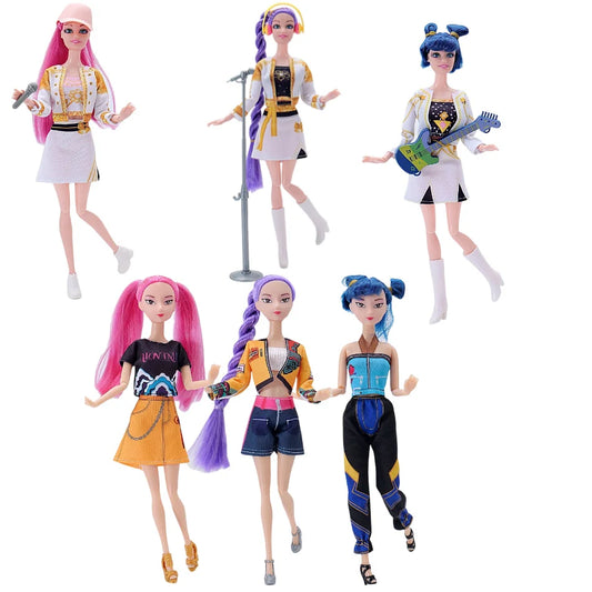 Hot Doll Toys Clothes Kpop Demon Hunters Toy Clothes Rumi Mira Zoey Beautiful Princess Baby Girl Dolls Clothes DIY Toy for Girls