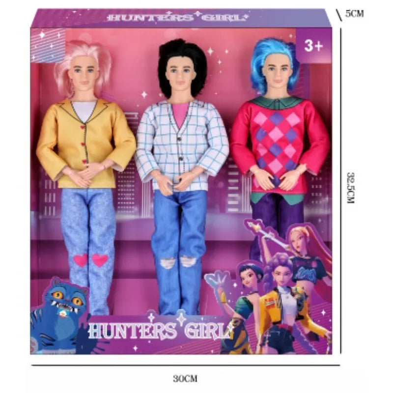 Kpop Demon Hunter anime cartoon Sabi boy villain boy group action doll toys for girls Christmas gift collection