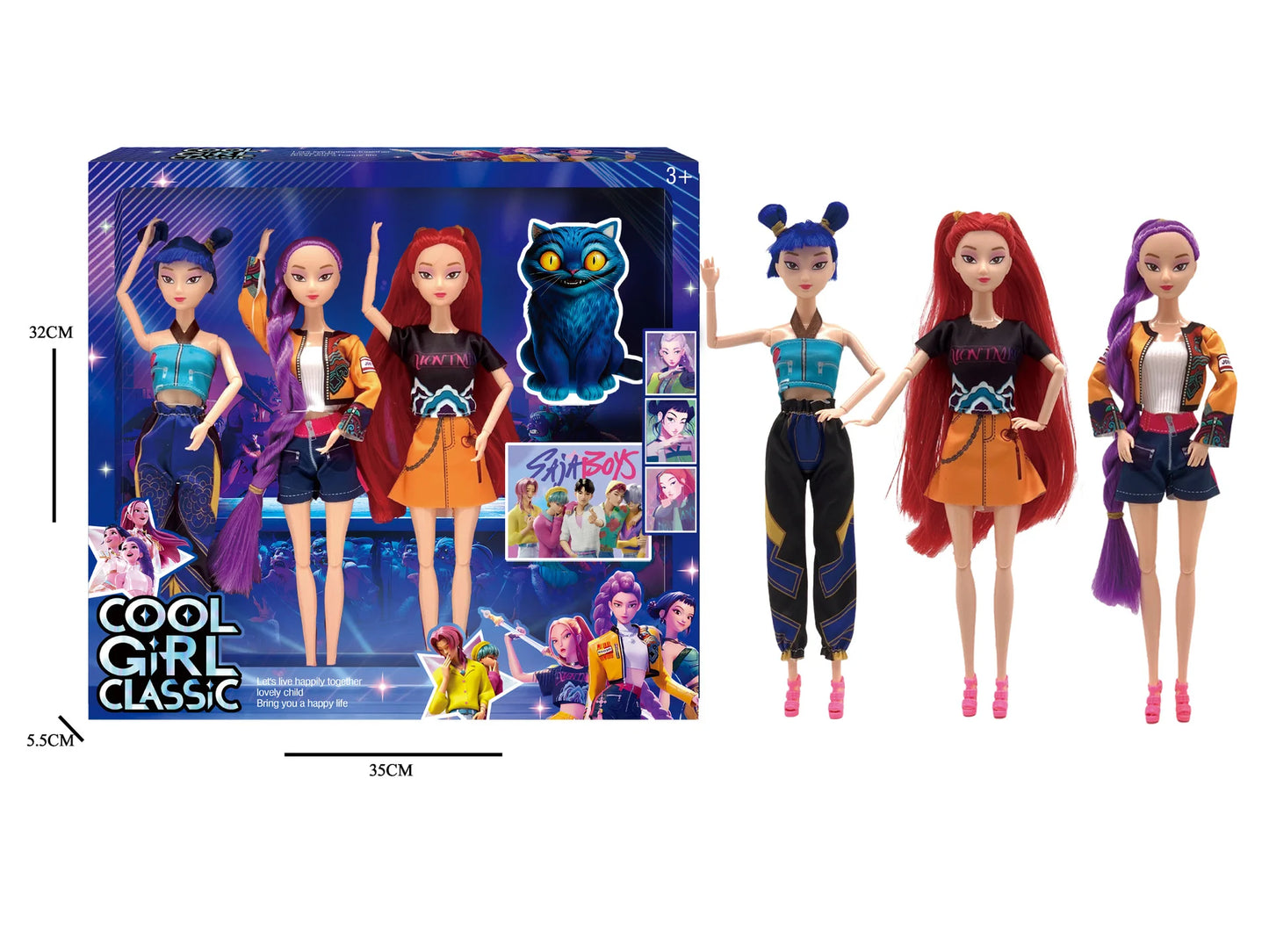 The latest 2025 anime KPop  Demon Hunters doll vinyl toy Rumi Mira zoi character vinyl mask small statue birthday gift, fan club