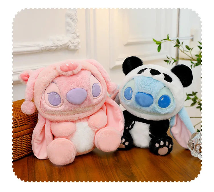 New Giant Size Cartoon Stitch Angel Plush Toy Stitch Panda Doll Gift Children's Sleeping Pillow Christmas Gift