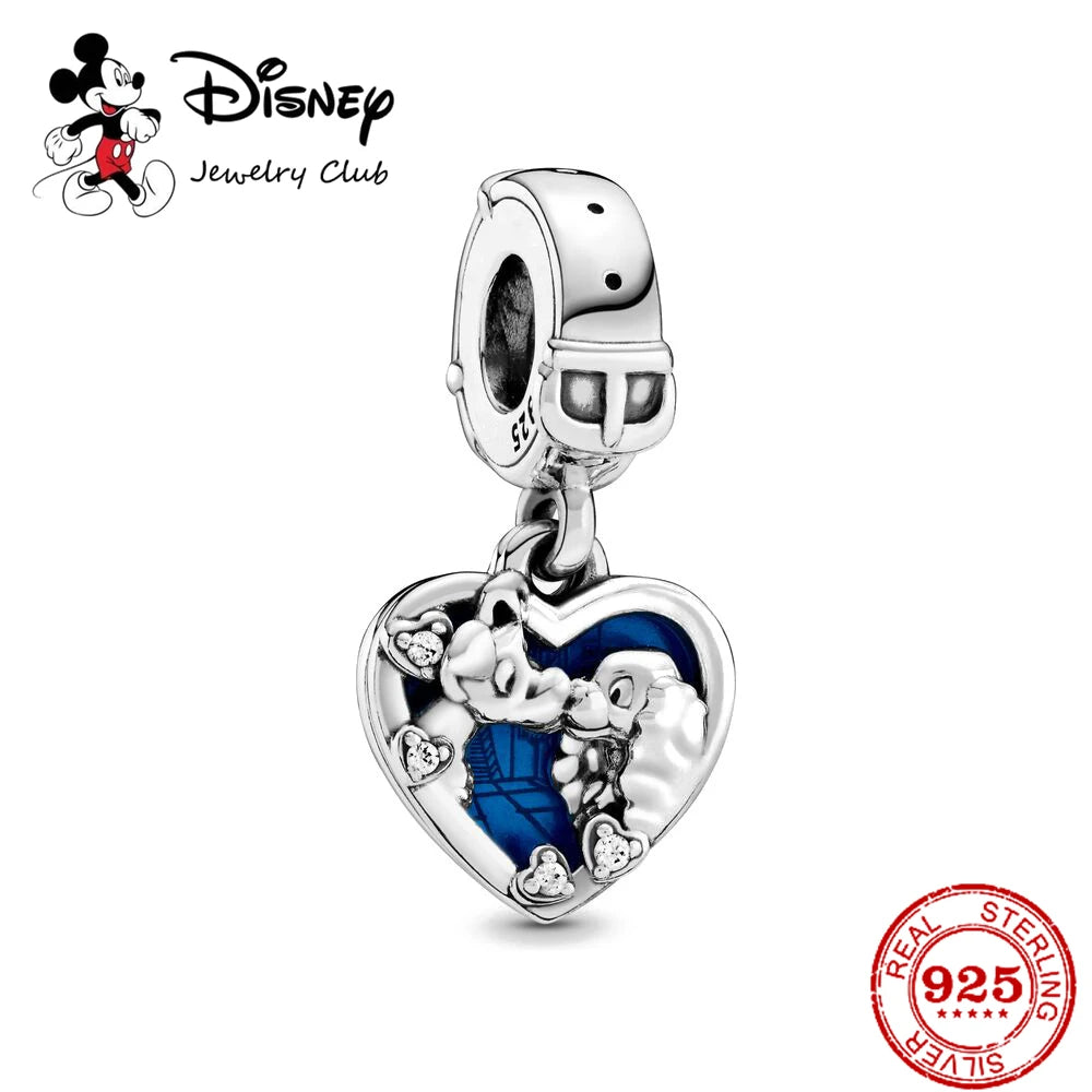 New 925 Sterling Silver Miniso Mickey Minnie Vinnie Charm of ley 925 Chain Beaded Fit Original Bracelet Bangle DIY Lady Jewelry