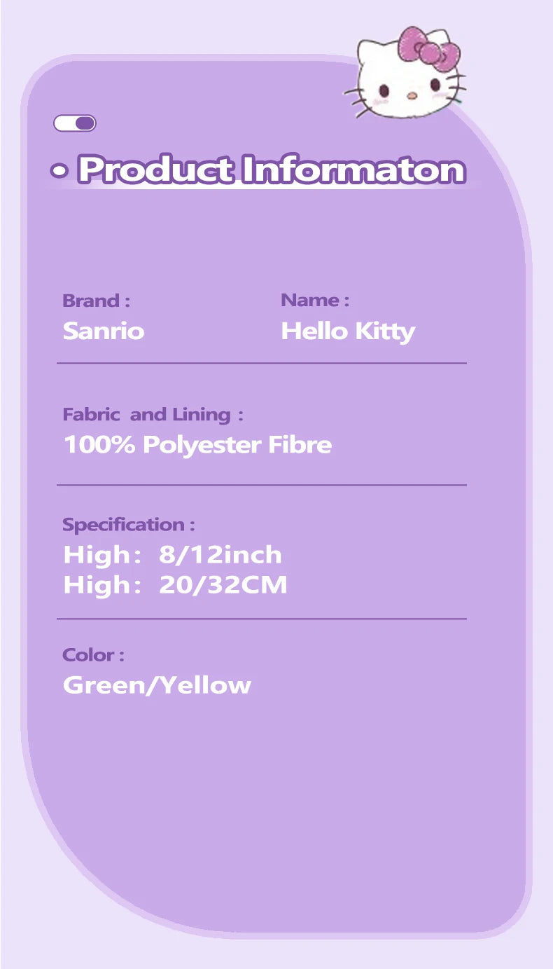 Sanrio Hello Kitty Cinnamoroll Anime Cute Cats Children Stuffed Toys Plush Toys Kawaii Baby Birthday Party Gifts Dolls For Girls