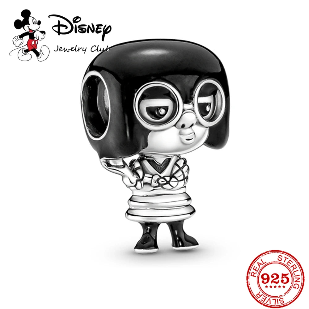 New 925 Sterling Silver Miniso Mickey Minnie Vinnie Charm of ley 925 Chain Beaded Fit Original Bracelet Bangle DIY Lady Jewelry