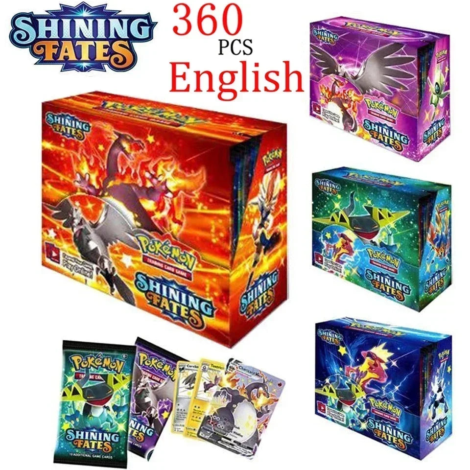 *360Pcs Pokemoned Destined Rivals Prismatic Evolutions Card Stellar Crown 151 Ultra Prism English Booster Battle Transaction Gif