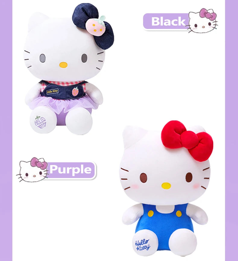 Sanrio Hello Kitty Anime Kuromi Melody Cartoon Cute Plush Stuffed Toys Soft Pillow Plushies Keyring Doll Birthday Gifts For Girl