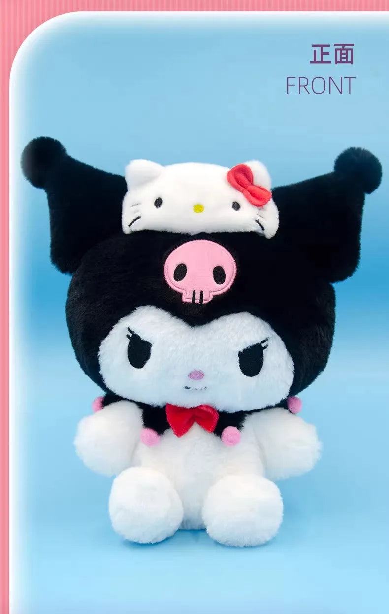 Sanrio Hello Kitty Anime Kuromi Melody Cartoon Cute Plush Stuffed Toys Soft Pillow Plushies Keyring Doll Birthday Gifts For Girl