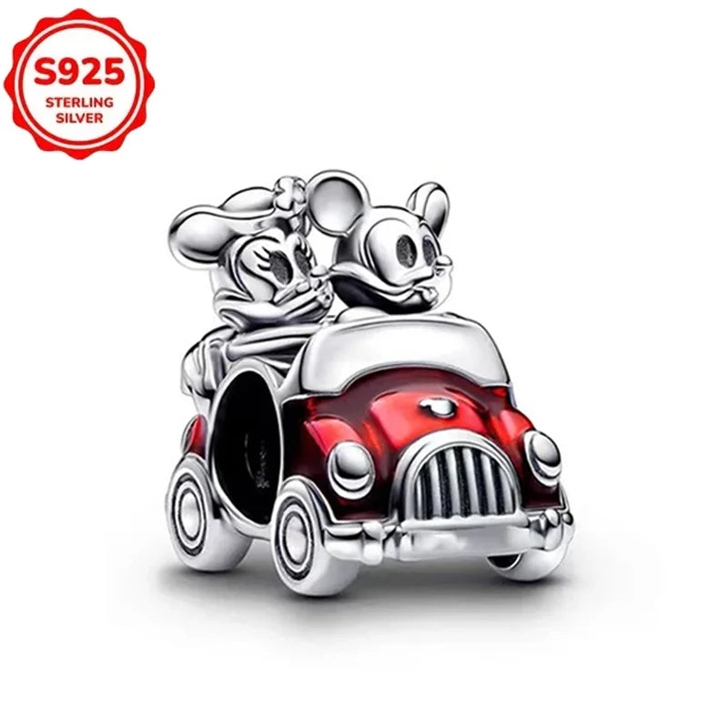 DISNEYS 925 Sterling Silver Halloween Stitch Dumbo Princess Charms Bead For Women Original 925 Bracelet DIY Jewelry Pendant Gift