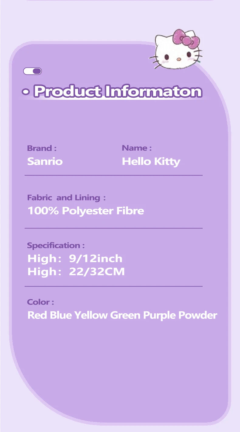 Sanrio Hello Kitty Anime Kuromi Melody Cartoon Cute Plush Stuffed Toys Soft Pillow Plushies Keyring Doll Birthday Gifts For Girl