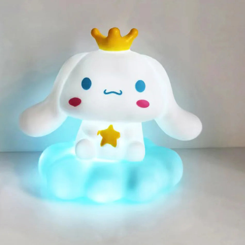New Japan Style Sanrios Night Light Enamel Cloud Cartoon Kuromi Cinnamoroll Pochacco Small Table Light Illuminating Decoration
