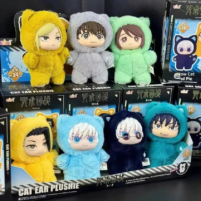 In Stock Genuine Eaki Jujutsu Kaisen Season 2 Cat Park Party Gojo Satoru Blind Box Plush Wrist Bag Pendant Model Collection