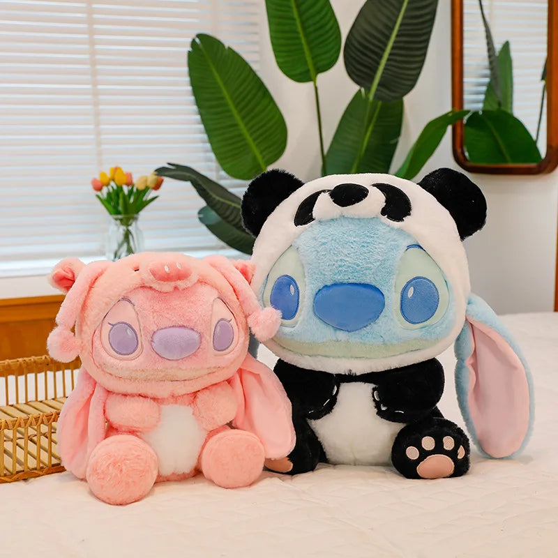 New Giant Size Cartoon Stitch Angel Plush Toy Stitch Panda Doll Gift Children's Sleeping Pillow Christmas Gift