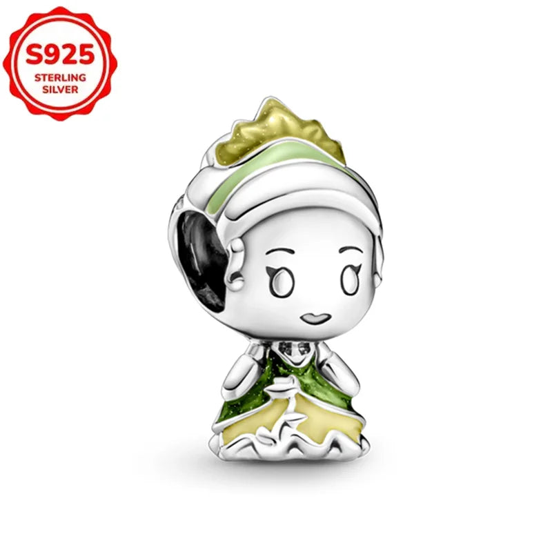 DISNEYS 925 Sterling Silver Halloween Stitch Dumbo Princess Charms Bead For Women Original 925 Bracelet DIY Jewelry Pendant Gift