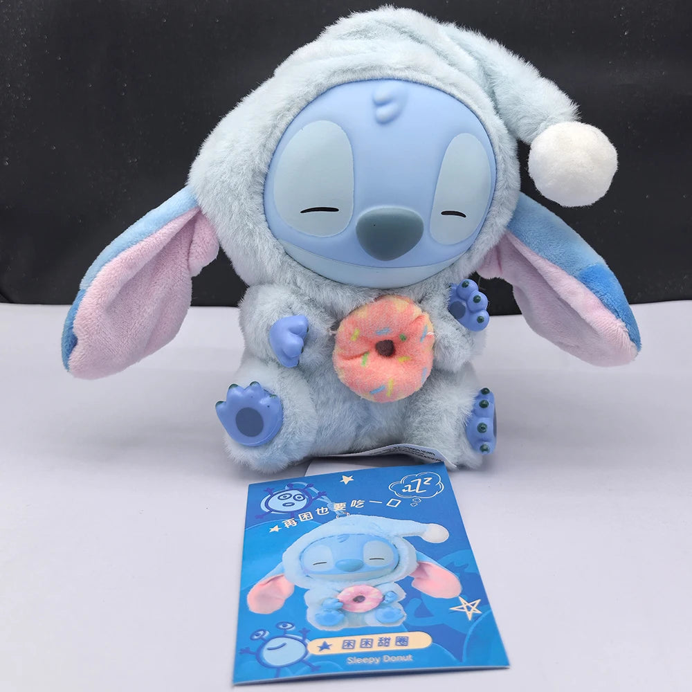 2028hot Stitch Eat Something Before Sleep Series Blind Box Plush Vinyl Toys Cute Doll Labu V3 Mystery Box Bag Pendant Decor Gift