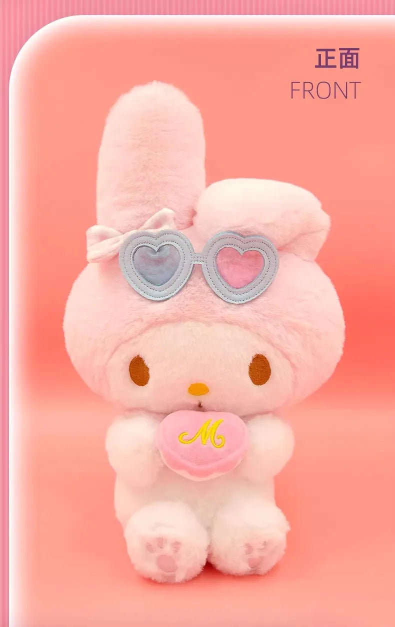 Sanrio Hello Kitty Anime Kuromi Melody Cartoon Cute Plush Stuffed Toys Soft Pillow Plushies Keyring Doll Birthday Gifts For Girl