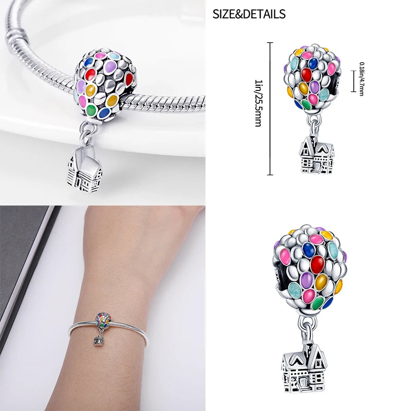 DISNEYS 925 Sterling Silver Halloween Stitch Dumbo Princess Charms Bead For Women Original 925 Bracelet DIY Jewelry Pendant Gift