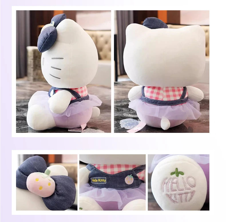 Sanrio Hello Kitty Anime Kuromi Melody Cartoon Cute Plush Stuffed Toys Soft Pillow Plushies Keyring Doll Birthday Gifts For Girl