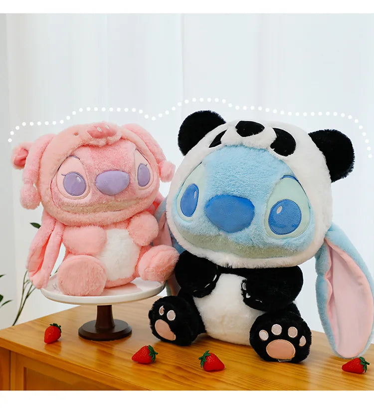 New Giant Size Cartoon Stitch Angel Plush Toy Stitch Panda Doll Gift Children's Sleeping Pillow Christmas Gift