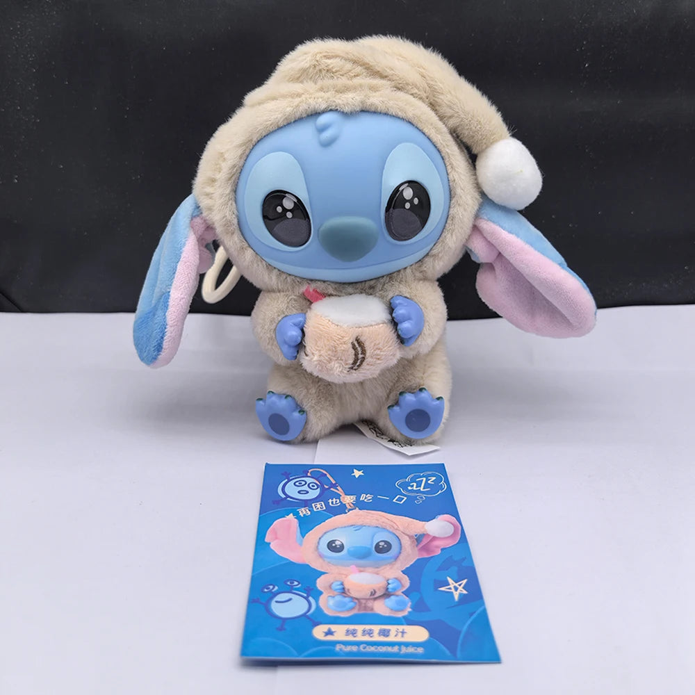 2028hot Stitch Eat Something Before Sleep Series Blind Box Plush Vinyl Toys Cute Doll Labu V3 Mystery Box Bag Pendant Decor Gift