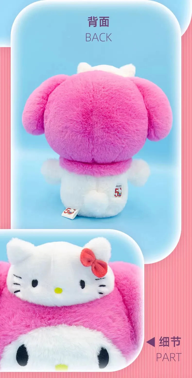 Sanrio Hello Kitty Anime Kuromi Melody Cartoon Cute Plush Stuffed Toys Soft Pillow Plushies Keyring Doll Birthday Gifts For Girl