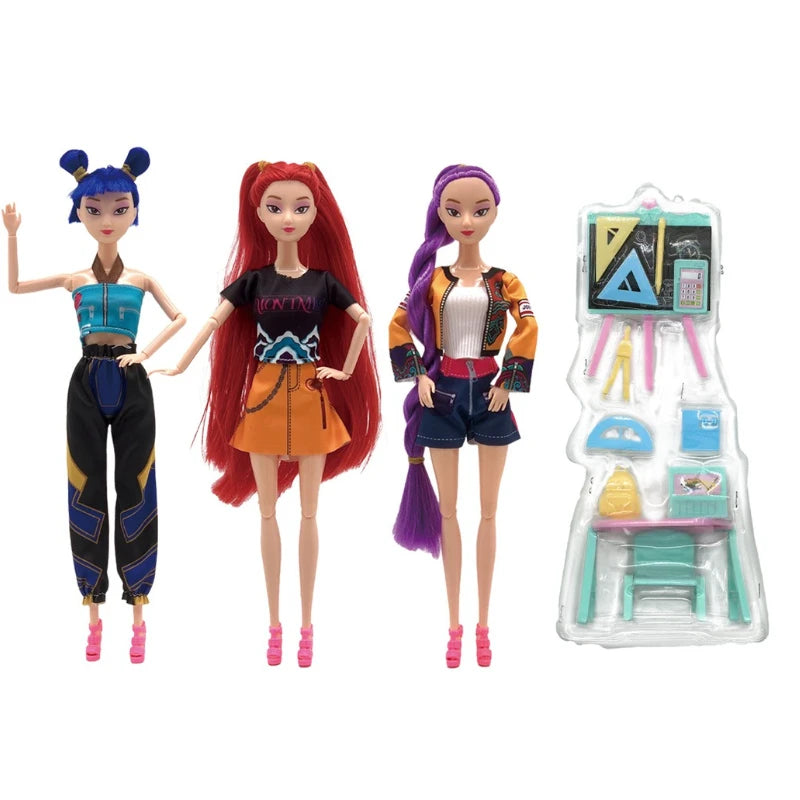 The latest 2025 anime KPop  Demon Hunters doll vinyl toy Rumi Mira zoi character vinyl mask small statue birthday gift, fan club