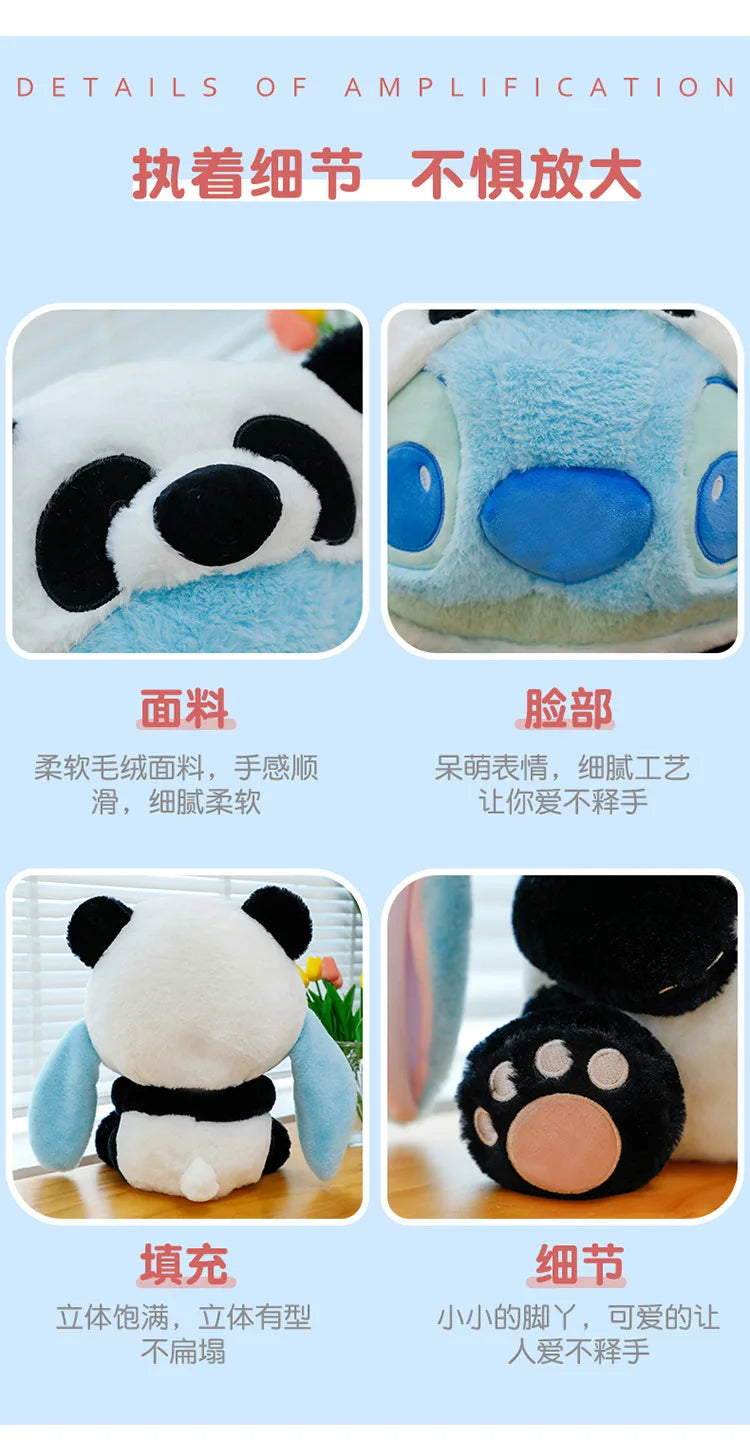 New Giant Size Cartoon Stitch Angel Plush Toy Stitch Panda Doll Gift Children's Sleeping Pillow Christmas Gift
