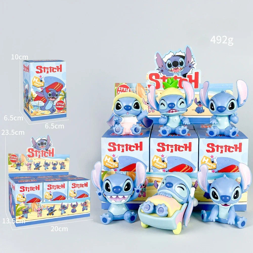 Stitch Swim Series Blind Box Anime Kawaii Trendy Ornament Model Collection Hand Doll Toy Mysterious Christmas Gift