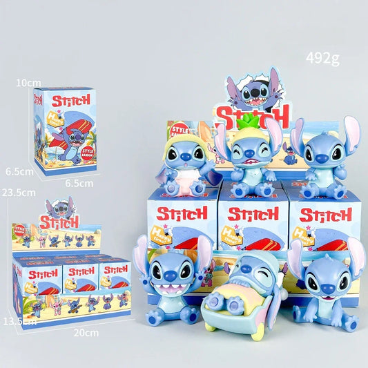Stitch Swim Series Blind Box Anime Kawaii Trendy Ornament Model Collection Hand Doll Toy Mysterious Christmas Gift