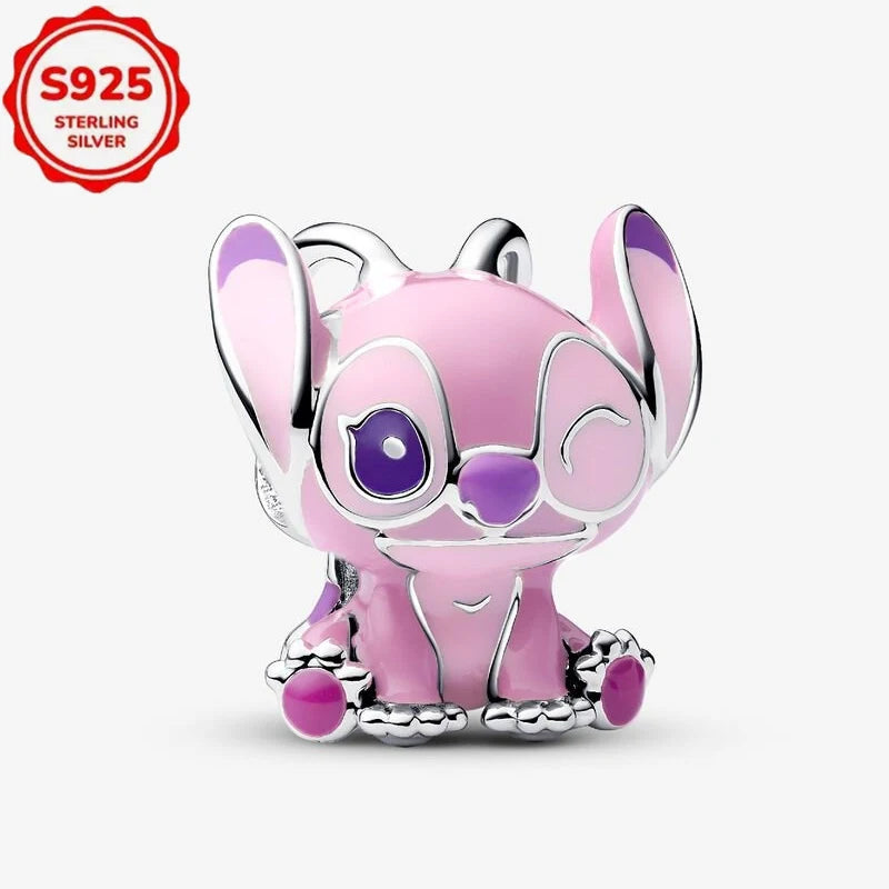 DISNEYS 925 Sterling Silver Halloween Stitch Dumbo Princess Charms Bead For Women Original 925 Bracelet DIY Jewelry Pendant Gift
