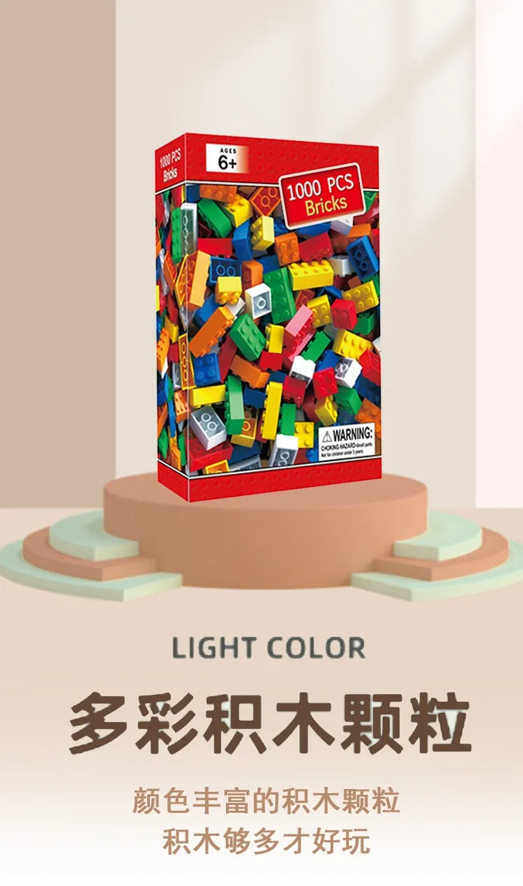 Building blocks Bulk children's blocks, Creative diy sets, Urban classic blocks, children's educational toys, 1000