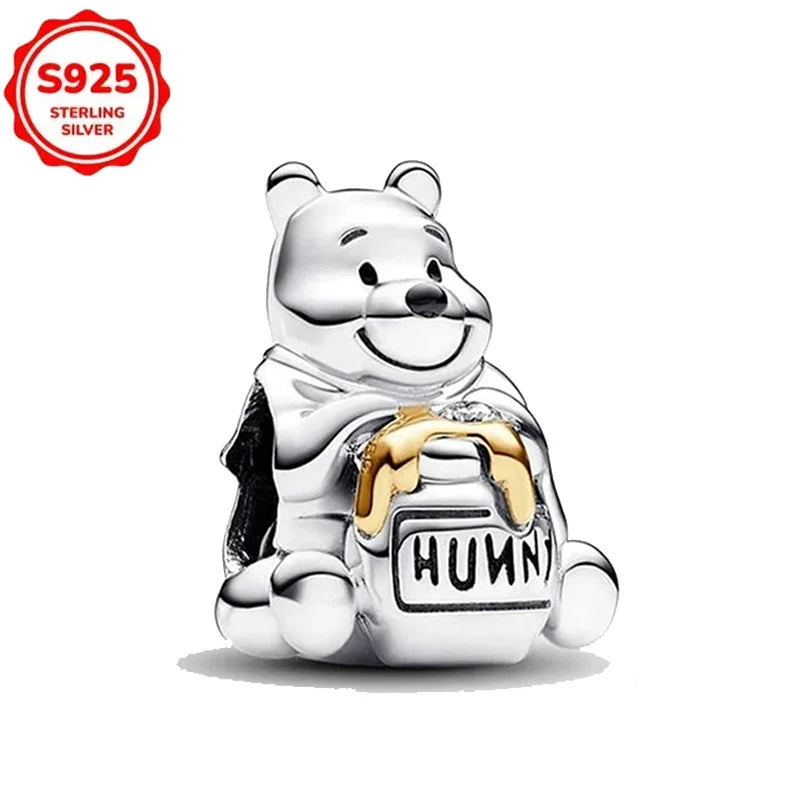 DISNEYS 925 Sterling Silver Halloween Stitch Dumbo Princess Charms Bead For Women Original 925 Bracelet DIY Jewelry Pendant Gift