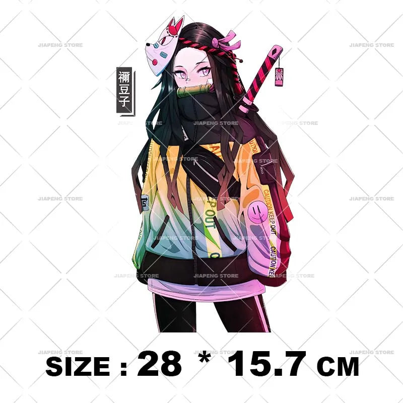 Demon Slayer 3 T shirts Stickers Nezuko Zenitsu Hot Anime Iron on Patches Heat Transfers Vinyl For Clothes Cool Tanjirou Printed