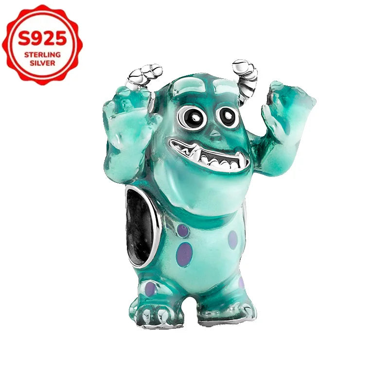 DISNEYS 925 Sterling Silver Halloween Stitch Dumbo Princess Charms Bead For Women Original 925 Bracelet DIY Jewelry Pendant Gift