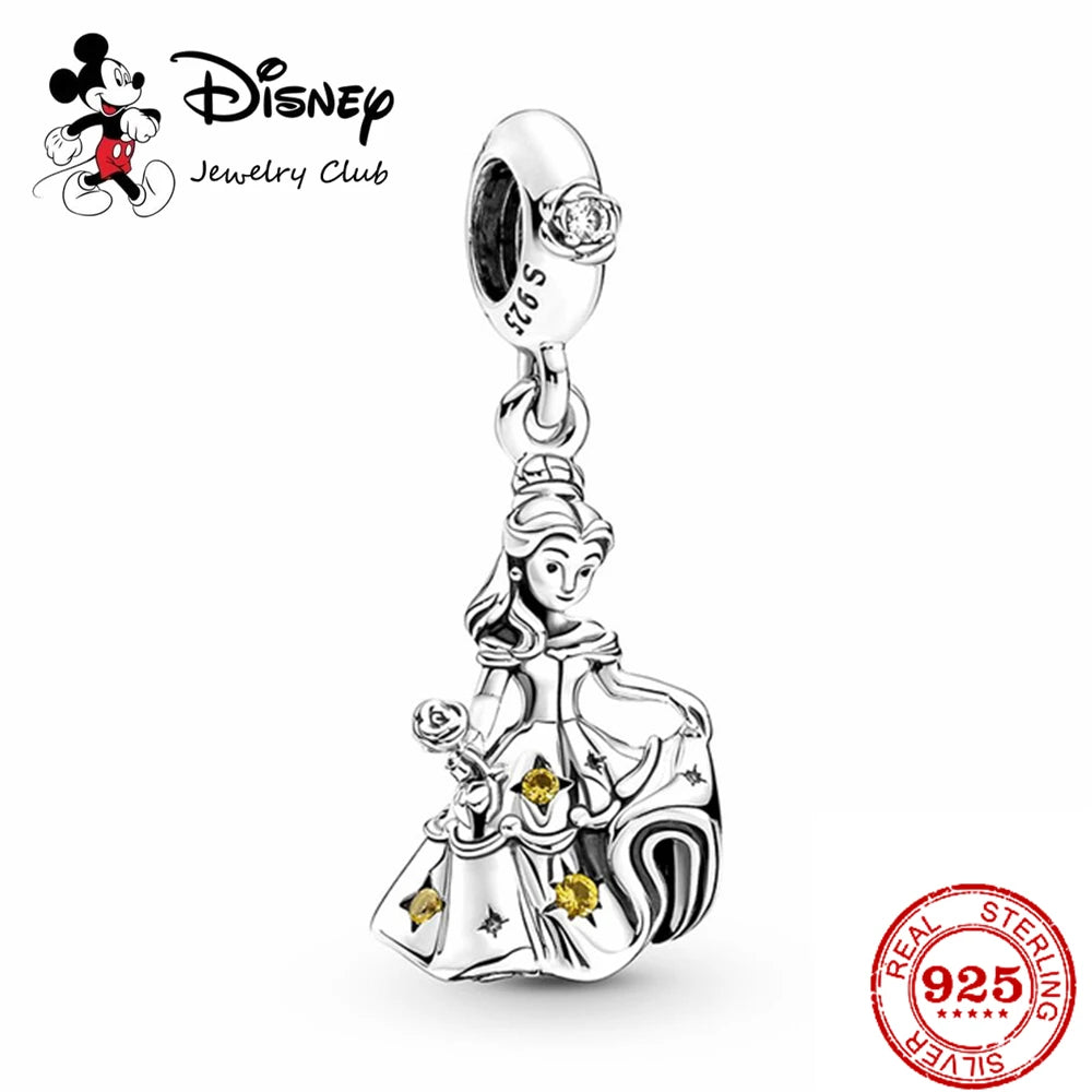 New 925 Sterling Silver Miniso Mickey Minnie Vinnie Charm of ley 925 Chain Beaded Fit Original Bracelet Bangle DIY Lady Jewelry