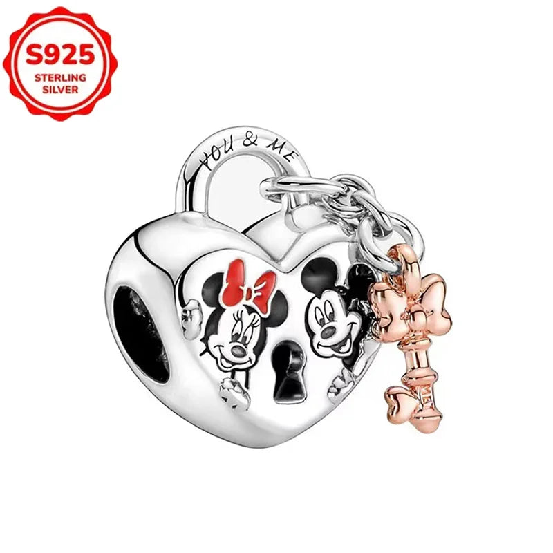 DISNEYS 925 Sterling Silver Halloween Stitch Dumbo Princess Charms Bead For Women Original 925 Bracelet DIY Jewelry Pendant Gift