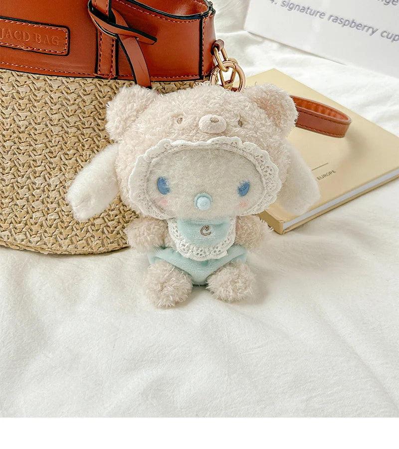 Kawaii Sanrio Hello Kitty My Melody Cinnamoroll 15Cm Plush Doll Pendant Baby Series Keychain Bag Pendant 20Cm Doll Birthday Gift