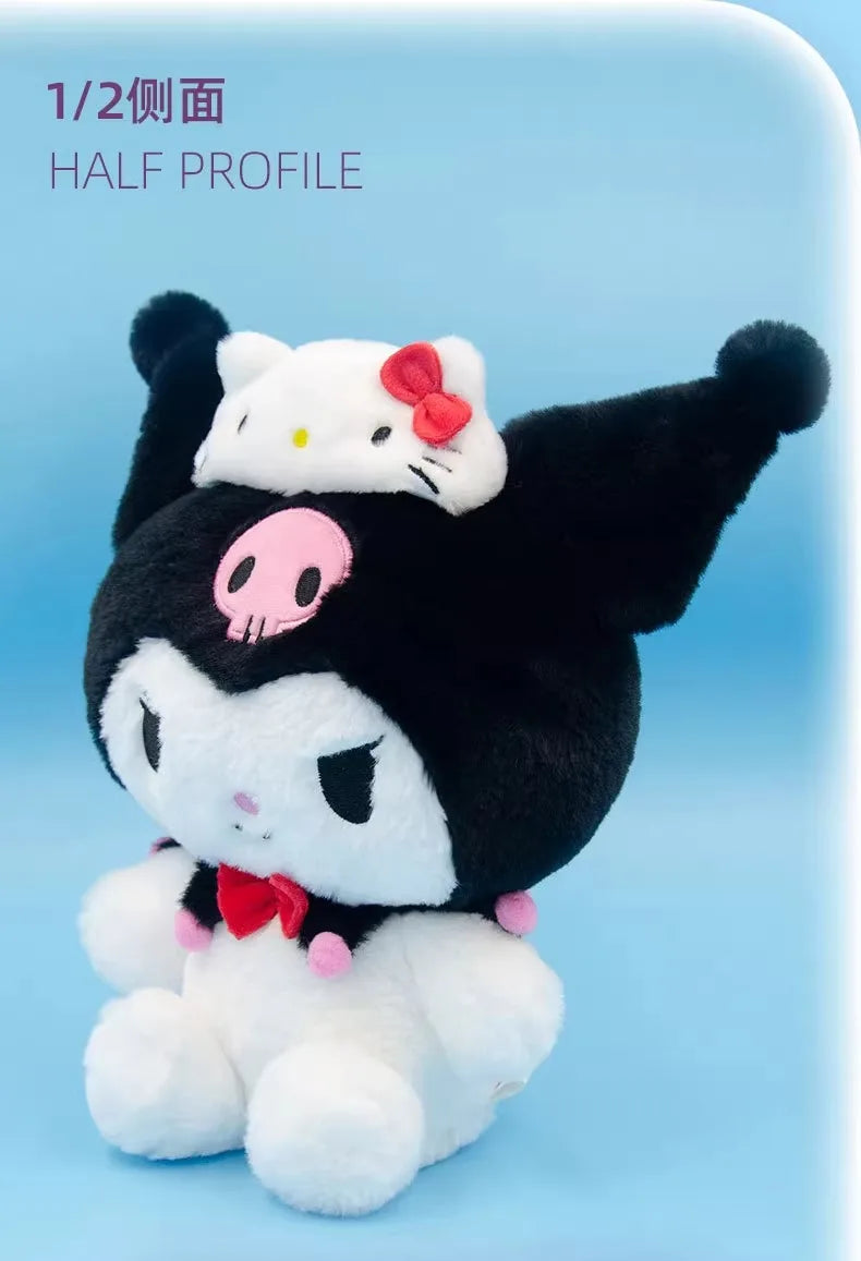Sanrio Hello Kitty Anime Kuromi Melody Cartoon Cute Plush Stuffed Toys Soft Pillow Plushies Keyring Doll Birthday Gifts For Girl