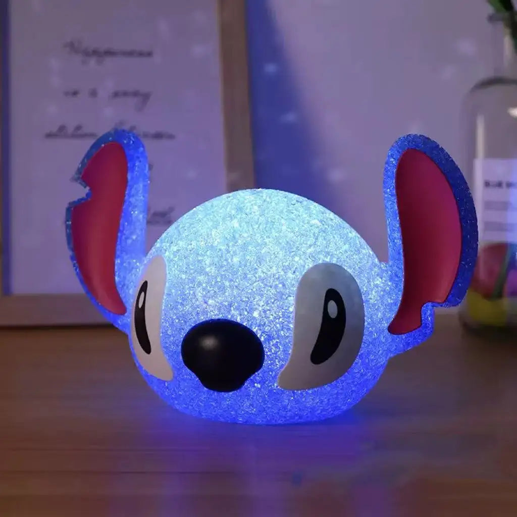 Lilo & Stitch Particle Projection Night Light Cartoon Lilo And Stitch 3d Doll Reading Lamp Usb Creative Desk Lamp For Kids Gifts