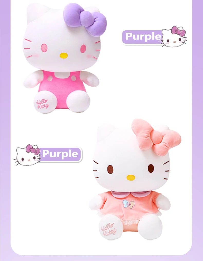 Sanrio Hello Kitty Anime Kuromi Melody Cartoon Cute Plush Stuffed Toys Soft Pillow Plushies Keyring Doll Birthday Gifts For Girl