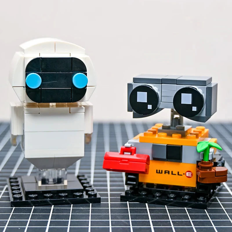 155PCS Series Wall E Cartoon The Robot Eva Blocks Classic Movie Anime Puzzle Assembly Building Block Toy Model Kits For Kid Gift