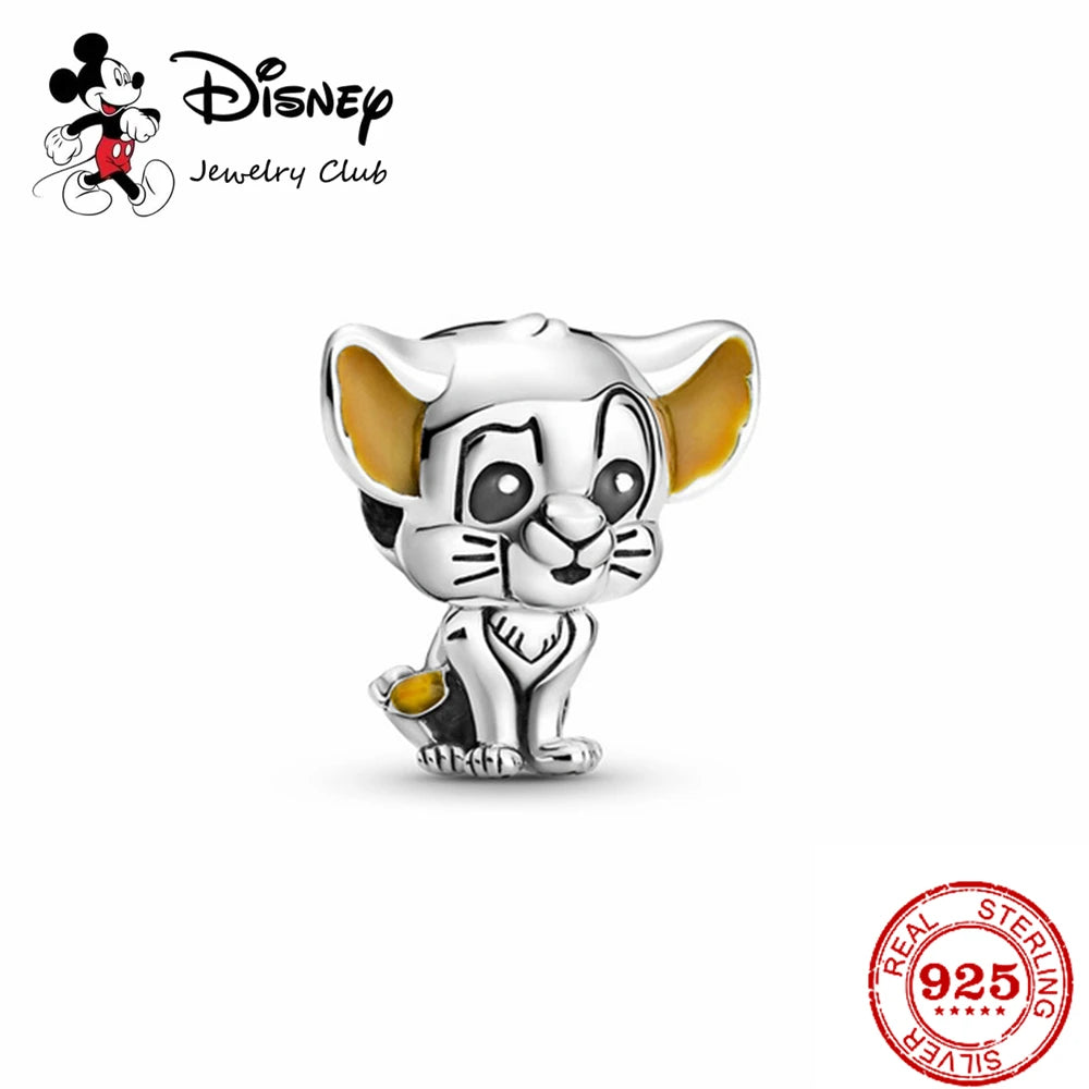 New 925 Sterling Silver Miniso Mickey Minnie Vinnie Charm of ley 925 Chain Beaded Fit Original Bracelet Bangle DIY Lady Jewelry