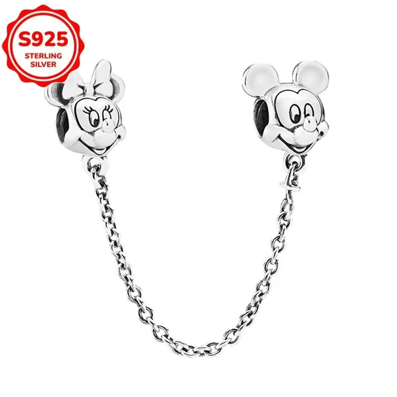 DISNEYS 925 Sterling Silver Halloween Stitch Dumbo Princess Charms Bead For Women Original 925 Bracelet DIY Jewelry Pendant Gift