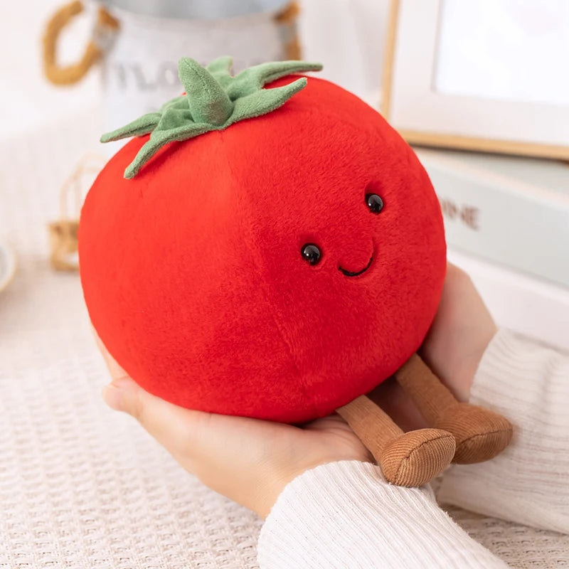 Cartoon Cute Fruit Plush Doll High Quality Peach Pear Tomato Banana Eggplant Plush Toy Home Decoration Gift For Boys And Girls