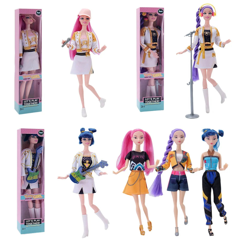 Hot Doll Toys Clothes Kpop Demon Hunters Toy Clothes Rumi Mira Zoey Beautiful Princess Baby Girl Dolls Clothes DIY Toy for Girls