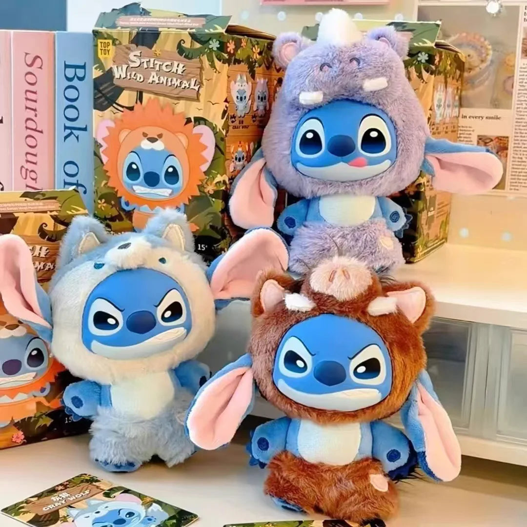 IN STOCK Stitch Animal Series Blind Box Bag Pendant Cute Plush Doll Mystery Box Toy Surprise Christmas Gift for Kids Girlfriend