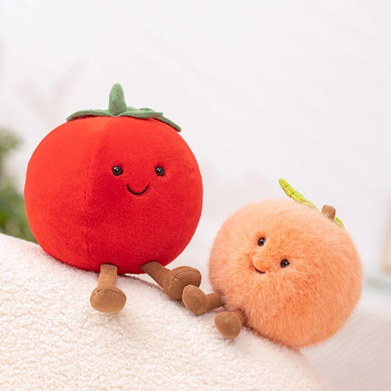 Cartoon Cute Fruit Plush Doll High Quality Peach Pear Tomato Banana Eggplant Plush Toy Home Decoration Gift For Boys And Girls