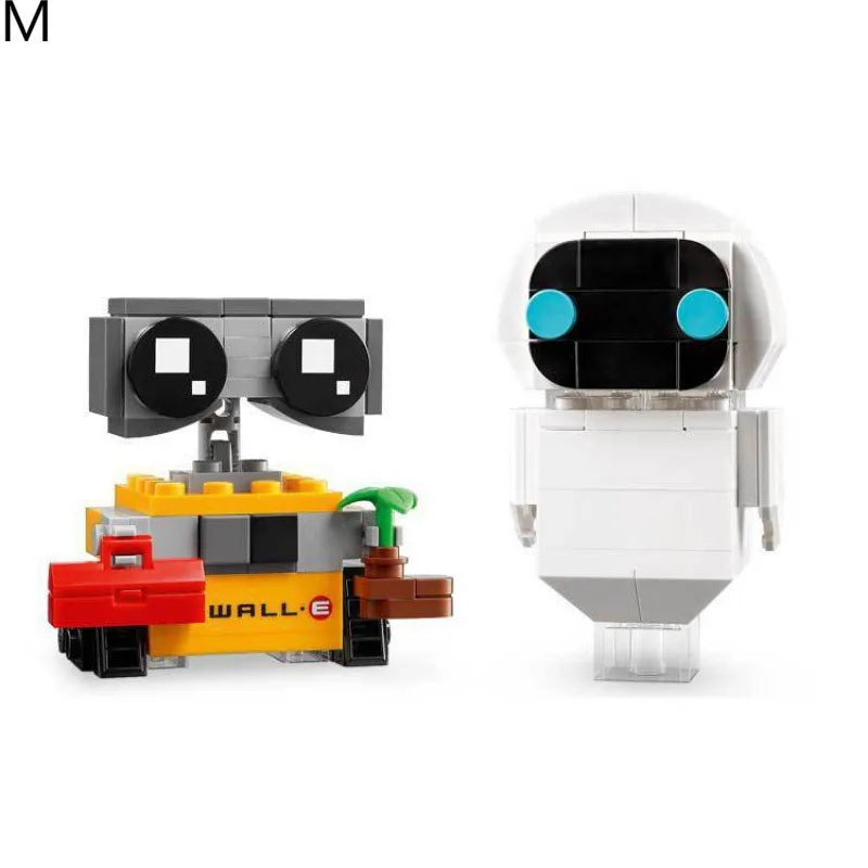 155PCS Series Wall E Cartoon The Robot Eva Blocks Classic Movie Anime Puzzle Assembly Building Block Toy Model Kits For Kid Gift