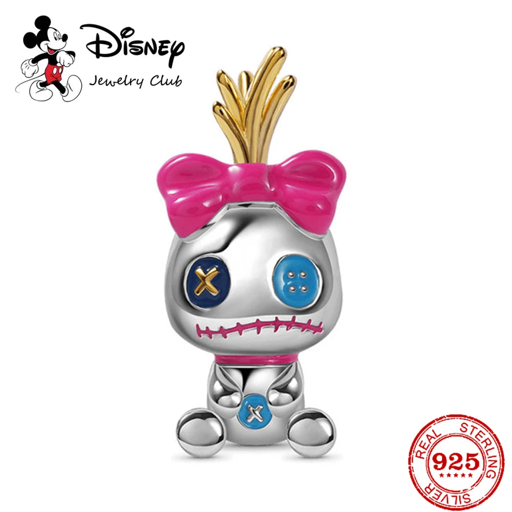 New 925 Sterling Silver Miniso Mickey Minnie Vinnie Charm of ley 925 Chain Beaded Fit Original Bracelet Bangle DIY Lady Jewelry