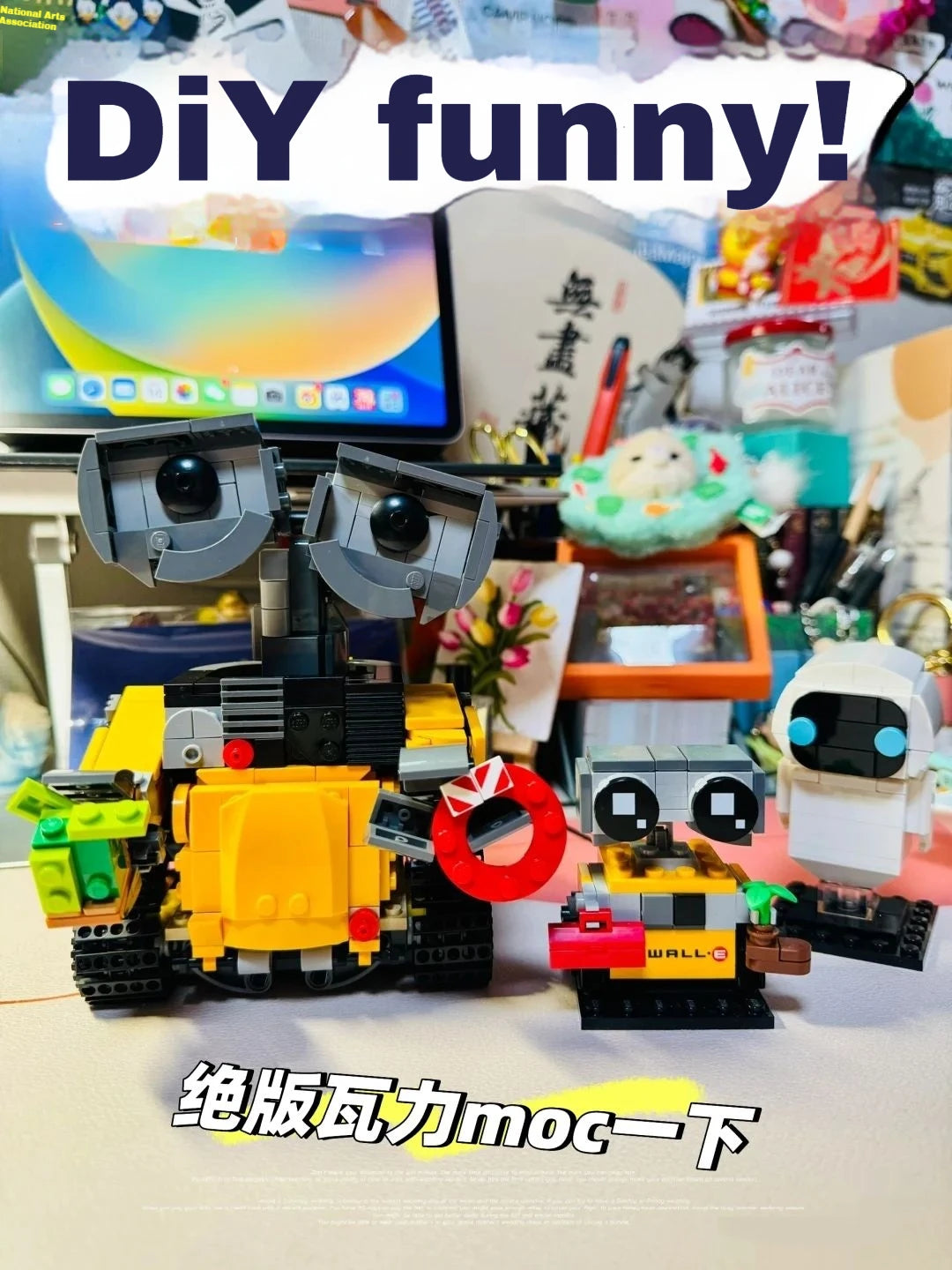 155PCS Series Wall E Cartoon The Robot Eva Blocks Classic Movie Anime Puzzle Assembly Building Block Toy Model Kits For Kid Gift
