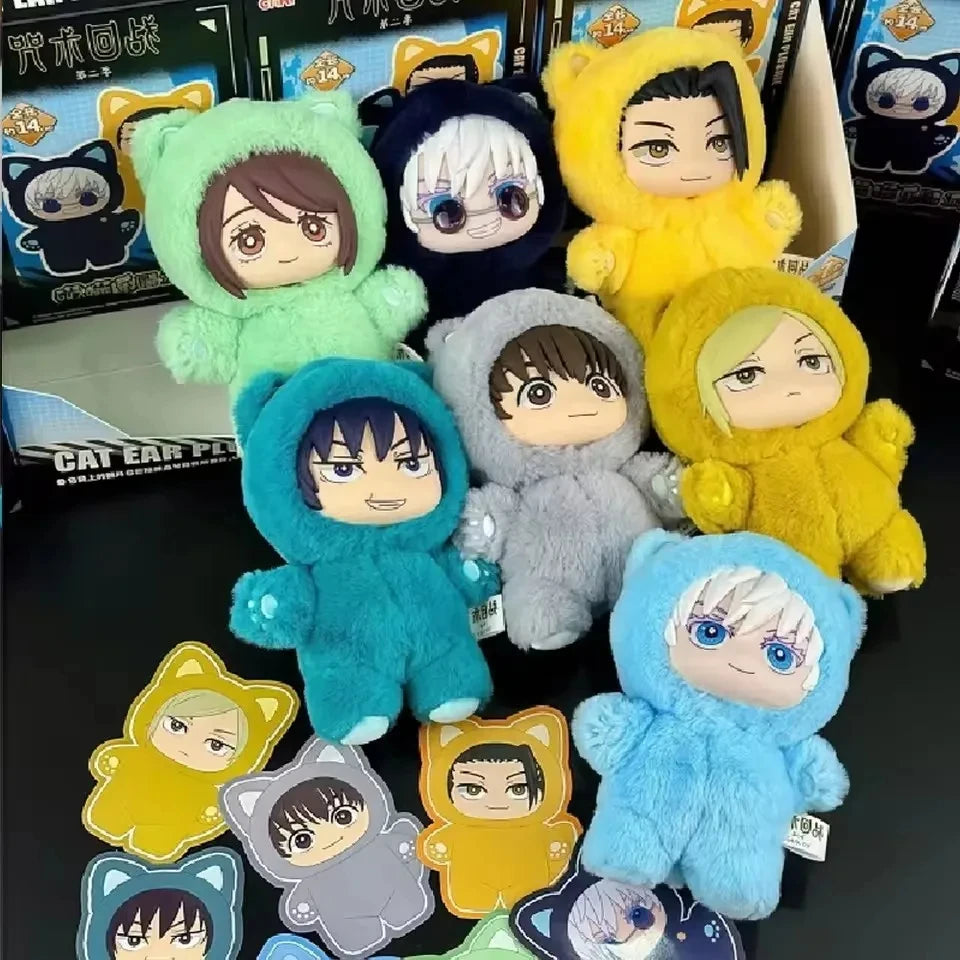 In Stock Genuine Eaki Jujutsu Kaisen Season 2 Cat Park Party Gojo Satoru Blind Box Plush Wrist Bag Pendant Model Collection
