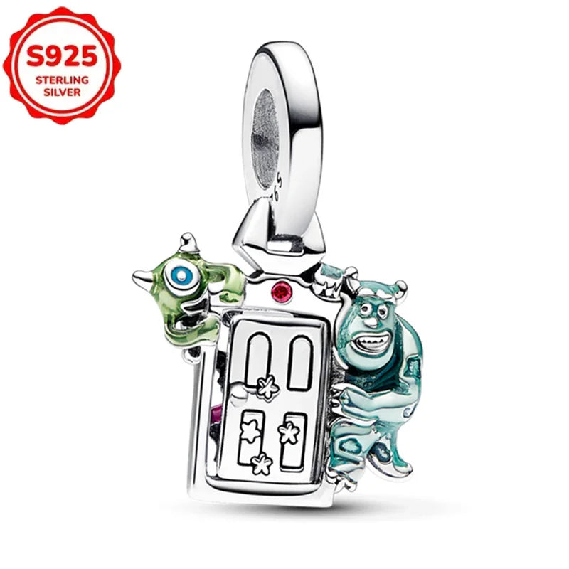 DISNEYS 925 Sterling Silver Halloween Stitch Dumbo Princess Charms Bead For Women Original 925 Bracelet DIY Jewelry Pendant Gift